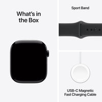 Apple Watch Series 11 [GPS 46mm] Smartwatch with Jet Black Aluminum Case with Black Sport Band - M/L