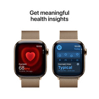 Apple Watch Series 11 [GPS + Cellular 42mm] Smartwatch with Gold Titanium Case with Gold Milanese Loop