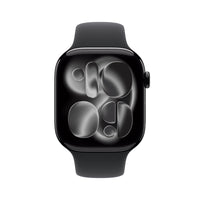 Apple Watch Series 11 [GPS 46mm] Smartwatch with Jet Black Aluminum Case with Black Sport Band - M/L